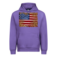 Tulip american flag and leopard Urban Hoodie - Artiststas