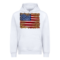 White american flag and leopard Urban Hoodie - Artiststas