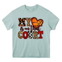 Arona my heart is on that court basketball red and black Heavy Core Tee - NancyCooperArtShop
