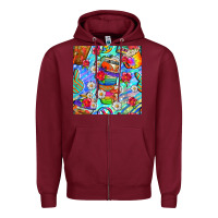 Hippie Coffee Cups And Flowers And Peace Seamless Pattern Bbs Zipper Hoodie | Teevron