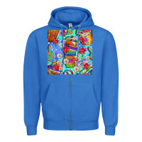 True Royal hippie coffee cups and flowers and peace seamless pattern bbs Zipper Hoodie - BundleAndBundleShop