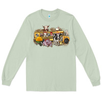 Matcha farm animals school bus Long Sleeve Tee - texasbilliewilder