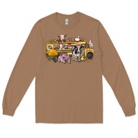 Toasted Coconut farm animals school bus Long Sleeve Tee - texasbilliewilder