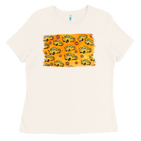 Bone School Bus Pattern Ladies Tee - Jasminsmagicworld