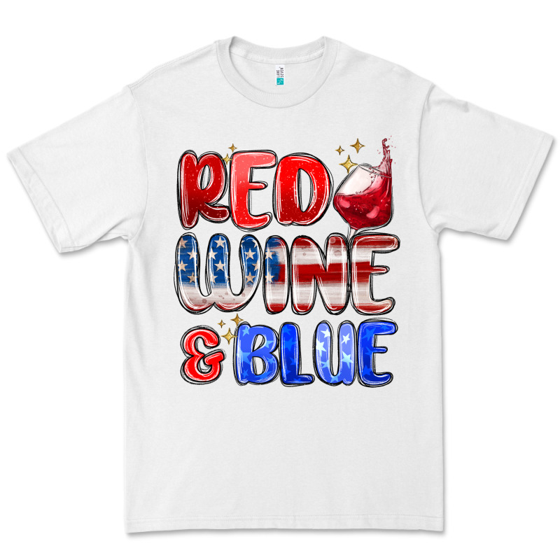 Red Wine And Blue Premium Tee by MaliasSmallBusiness | Teevron