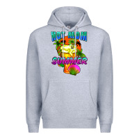 Heather Grey Hot mom summer Mother's Day Premium Hoodie - FaDigitalArtStudio