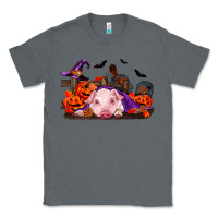 Charcoal Heather Halloween Baby Pig Classic Tee - RanaPortraitStore