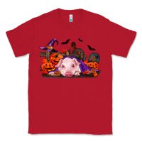 Red Halloween Baby Pig Classic Tee - RanaPortraitStore