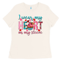 Bone i wear my heart on my sleeve Ladies Tee - NancyCooperArtShop