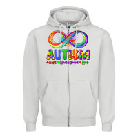 Dove Grey Autism accept understand love Zipper Hoodie - FaDigitalArtStudio