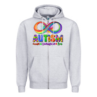 Heather Grey Autism accept understand love Zipper Hoodie - FaDigitalArtStudio