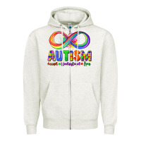 Oatmeal Heather Autism accept understand love Zipper Hoodie - FaDigitalArtStudio