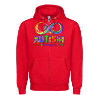 Red Autism accept understand love Zipper Hoodie - FaDigitalArtStudio