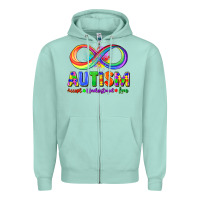 Seafoam Autism accept understand love Zipper Hoodie - FaDigitalArtStudio