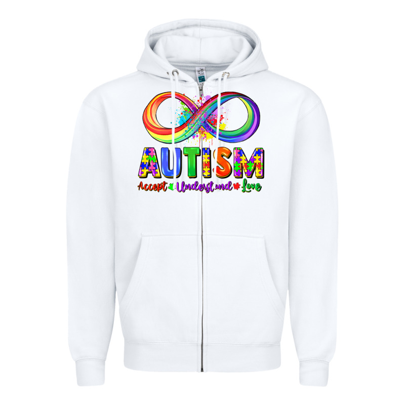 Autism Accept Understand Love Zipper Hoodie by FaDigitalArtStudio | Teevron