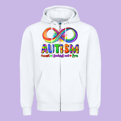 Autism Accept Understand Love Zipper Hoodie Designed By Fadigitalartstudio
