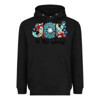 Black Joy to the World Heavyweight Hoodie - CowhideDigitalArt