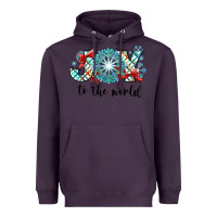Plum Joy to the World Heavyweight Hoodie - CowhideDigitalArt