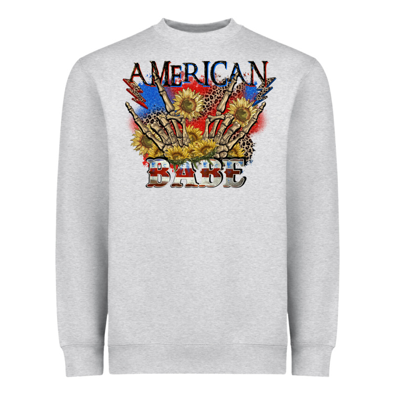 American Babe 4th Of July Heavyweight Sweatshirt by CowGirlArtShop | Teevron