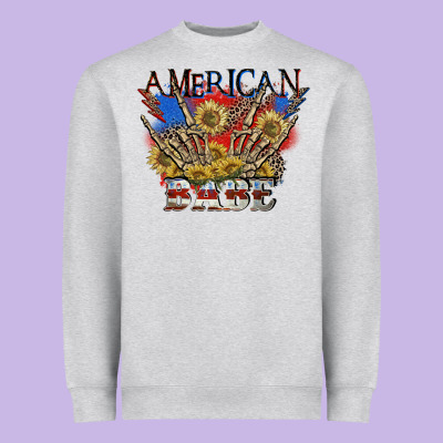 American Babe 4th Of July Heavyweight Sweatshirt Designed By Cowgirlartshop