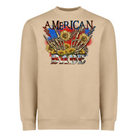 Mushroom American babe 4th of july Heavyweight Sweatshirt - CowGirlArtShop