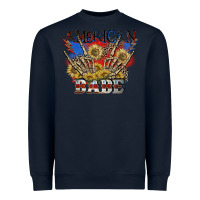 Navy American babe 4th of july Heavyweight Sweatshirt - CowGirlArtShop