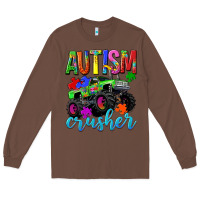 Chestnut Autism Awareness crusher Long Sleeve Tee - NancyCooperArtShop
