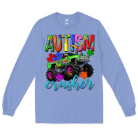 Colony Blue Autism Awareness crusher Long Sleeve Tee - NancyCooperArtShop