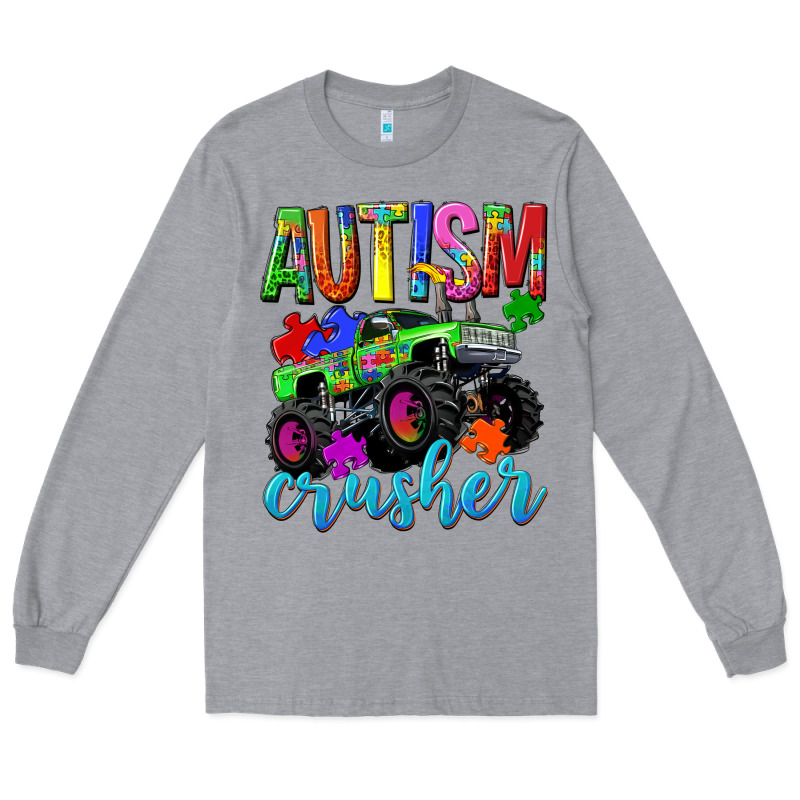 Autism Awareness Crusher Long Sleeve Tee by NancyCooperArtShop | Teevron