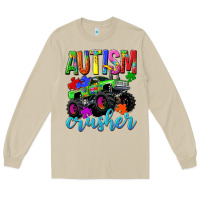 Mushroom Autism Awareness crusher Long Sleeve Tee - NancyCooperArtShop