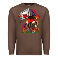 Chestnut Basketball Gnome Premium Sweatshirt - CowhideDigitalArt