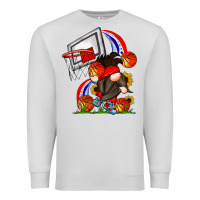 Dove Grey Basketball Gnome Premium Sweatshirt - CowhideDigitalArt