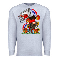 Heather Grey Basketball Gnome Premium Sweatshirt - CowhideDigitalArt