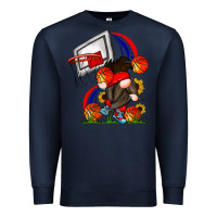 Navy Basketball Gnome Premium Sweatshirt - CowhideDigitalArt