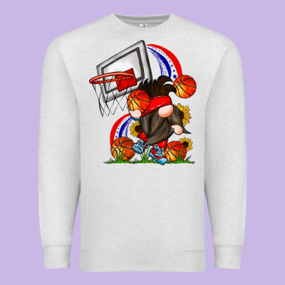 Basketball Gnome Premium Sweatshirt Designed By Cowhidedigitalart