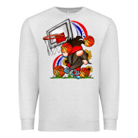 Oatmeal Heather Basketball Gnome Premium Sweatshirt - CowhideDigitalArt