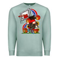 Seafoam Basketball Gnome Premium Sweatshirt - CowhideDigitalArt
