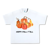White Happy Fall Y all Urban Heavy Tee - Bettercallsaul