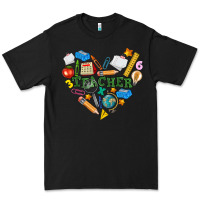Black teacher heart Premium Tee - NancyCooperArtShop