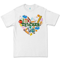 White teacher heart Premium Tee - NancyCooperArtShop