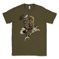 Army Green American White Sea Eagle Classic Tee - LillyAllenDesigns