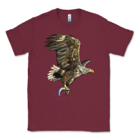 Burgundy American White Sea Eagle Classic Tee - LillyAllenDesigns