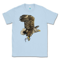 Dusty Blue American White Sea Eagle Classic Tee - LillyAllenDesigns