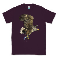 Plum American White Sea Eagle Classic Tee - LillyAllenDesigns