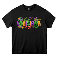 Black mardi gras louisiana Heavy Core Tee - MaliasSmallBusiness
