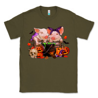 Army Green halloween pigs Classic Tee - RanaPortraitStore