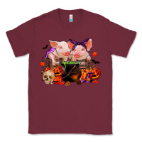 Burgundy halloween pigs Classic Tee - RanaPortraitStore