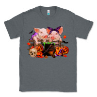 Charcoal Heather halloween pigs Classic Tee - RanaPortraitStore