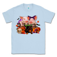 Dusty Blue halloween pigs Classic Tee - RanaPortraitStore