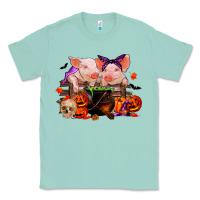 Seafoam halloween pigs Classic Tee - RanaPortraitStore